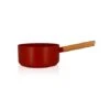 Casserole Ector Induction Aluminium Revêtu Manche En Bois 20 Cm Rouge