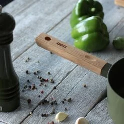 Casserole Ector Induction Aluminium Revêtu Manche En Bois 20 Cm Vert -Casserole & Saveurs Magasin 108018 4 1 Casserole Ector induction aluminium revetu manche en bois 20 cm vert Ogo