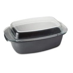 Produits populaires 6 Cocotte Rectangulaire Et Couvercle RevĂŞtement Dur Comme La Pierre 32 Cm