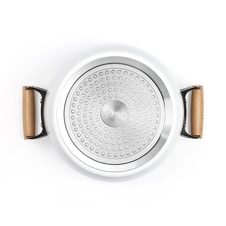 LIVOO Faitout Wood Line Blanc 24 Cm 4 LIVOO Faitout Wood Line Blanc 24 Cm – Image 4