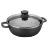 Faitout Fonte Avec Couvercle En Verre 32 Cm Noir