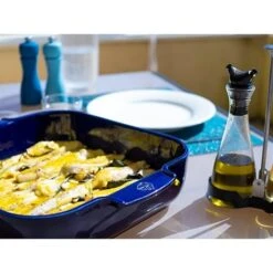 Peugeot Plat Four Carré Céramique Bleu 21 Cm -Casserole & Saveurs Magasin 201190 2 2 Plat four carre ceramique bleu 21 cm Peugeot