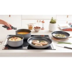 Set 3 Casseroles Anti-adhésives Effet Pierre Et Manche Amovible -Casserole & Saveurs Magasin 20216 2 3 Set 3 casseroles anti adhesives Effet Pierre et manche amovible Mathon