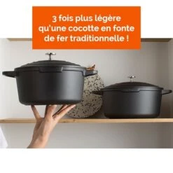 Cocotte Légère Ronde En Fonte D'aluminium 28 Cm 6,7 L Coloris Noir 7 Cocotte Légère Ronde En Fonte D'aluminium 28 Cm 6,7 L Coloris Noir -Casserole & Saveurs Magasin 203001 2 9 Cocotte legere ronde en fonte d aluminium 28 cm 6 7 L coloris noir Mathon