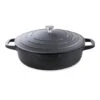 Cocotte Légère Basse Ronde En Fonte D'aluminium 28 Cm 4,1 L Coloris Noir