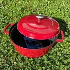 Invicta Cocotte Bistrot Rouge 28 Cm -Casserole & Saveurs Magasin 213264 2 2 Cocotte Bistrot rouge 28 cm Invicta