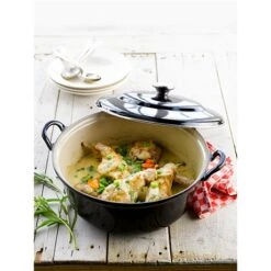 Le Creuset Cocotte Fonte Ronde Plume 24 Cm 2,4 L Noir -Casserole & Saveurs Magasin 21607 3 1 Cocotte fonte ronde Plume 24 cm 2 4 L noir Le Creuset