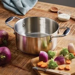 Devant -Casserole & Saveurs Magasin 274023 1 1 Faitout tout inox Excell Inox 20 cm 3 L Mathon