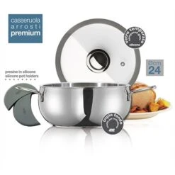 Faitout Inox Avec Couvercle Premium 24 Cm 5 L 5 Faitout Inox Avec Couvercle Premium 24 Cm 5 L -Casserole & Saveurs Magasin 27673 2 3 Faitout inox avec couvercle Premium 24 cm 5 L Inoxriv