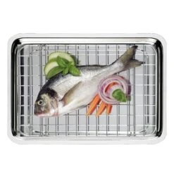 Produits populaires -Casserole & Saveurs Magasin 278034 1 1 Plat a four Smart Grill 36 x 25 cm avec grille Inoxriv