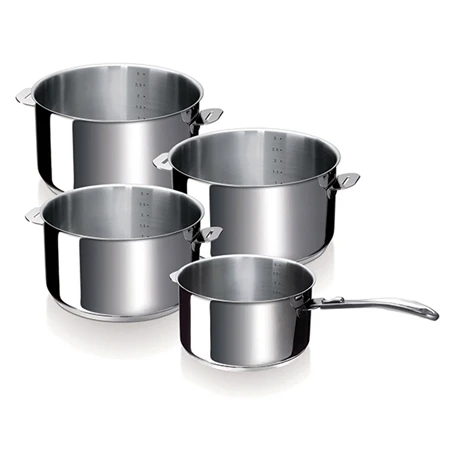 BEKA Set De 4 Casseroles Evolution 14 à 20 Cm Et 1 Manche 1 BEKA Set De 4 Casseroles Evolution 14 à 20 Cm Et 1 Manche