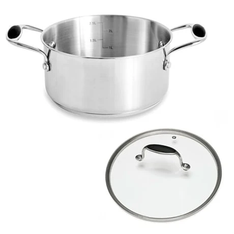 Faitout Excell’Inox 20 Cm Et Couvercle En Verre 2 Faitout Excell’Inox 20 Cm Et Couvercle En Verre – Image 2