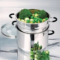 Marmite Haute Rapid Cook Avec Couvercle Et élément Vapeur 26 Cm 8,5 L