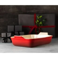 Le Creuset Plat Rectangulaire Céramique 26 Cm Cerise -Casserole & Saveurs Magasin 301015 3 3 Plat rectangulaire ceramique 26 cm Cerise Le Creuset
