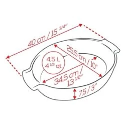 Produits populaires -Casserole & Saveurs Magasin 301331 1 2 Plat a four ovale Appolia 40 cm ardoise Peugeot