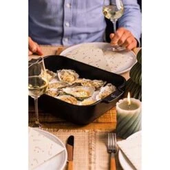 Produits populaires -Casserole & Saveurs Magasin 301367 1 2 Plat a four ceramique Appolia rectangulaire noir mat 36 cm Peugeot