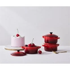 Le Creuset Set 4 Mini-cocottes Céramique 10 Cm Cerise -Casserole & Saveurs Magasin 303000 2 1 Set 4 mini cocottes ceramique 10 cm Cerise Le Creuset