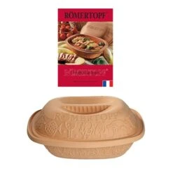 Produits populaires 21 Set Cocotte En Terre Cuite 34,5 Cm Römertopf Et Livre Recettes