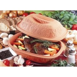 Produits populaires -Casserole & Saveurs Magasin 309028 1 1 Set cocotte en terre cuite 34 5 cm Romertopf et livre recettes Romertopf