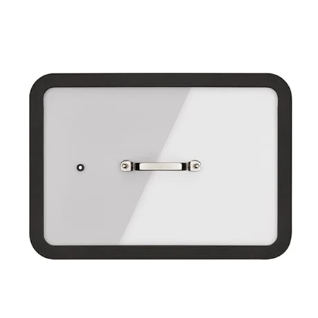 Plat à Four En Inox Avec Couvercle Transparent 36 X 25 Cm 2 Plat à Four En Inox Avec Couvercle Transparent 36 X 25 Cm – Image 2