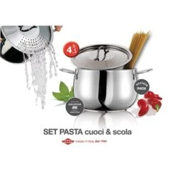 Cuit-pâtes En Inox 18 10 Avec Couvercle égouttoir 20 Cm 4,5 L -Casserole & Saveurs Magasin 87327 2 2 Cuit pates en inox 18 10 avec couvercle egouttoir 20 cm 4 5 L Inoxriv